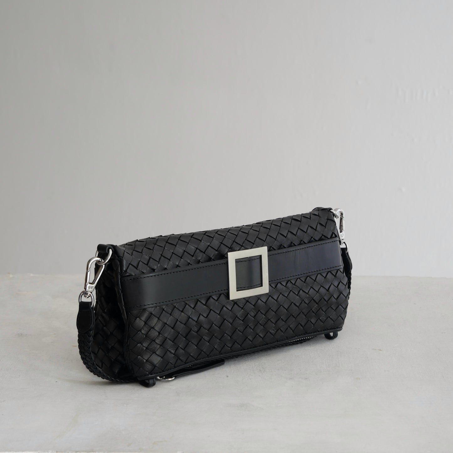 The Quintessential bag in charcoal black