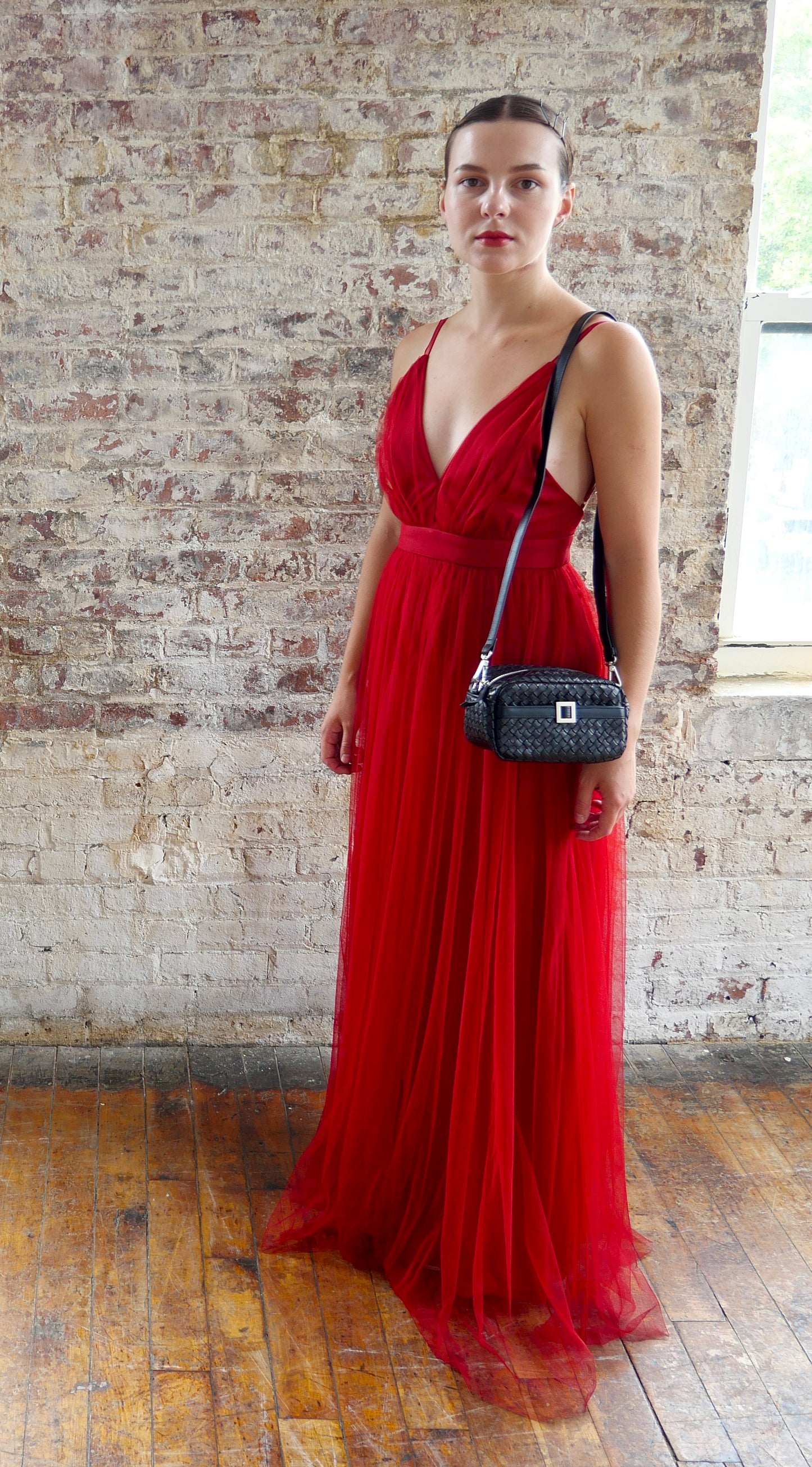 Camera bag in charcoal black