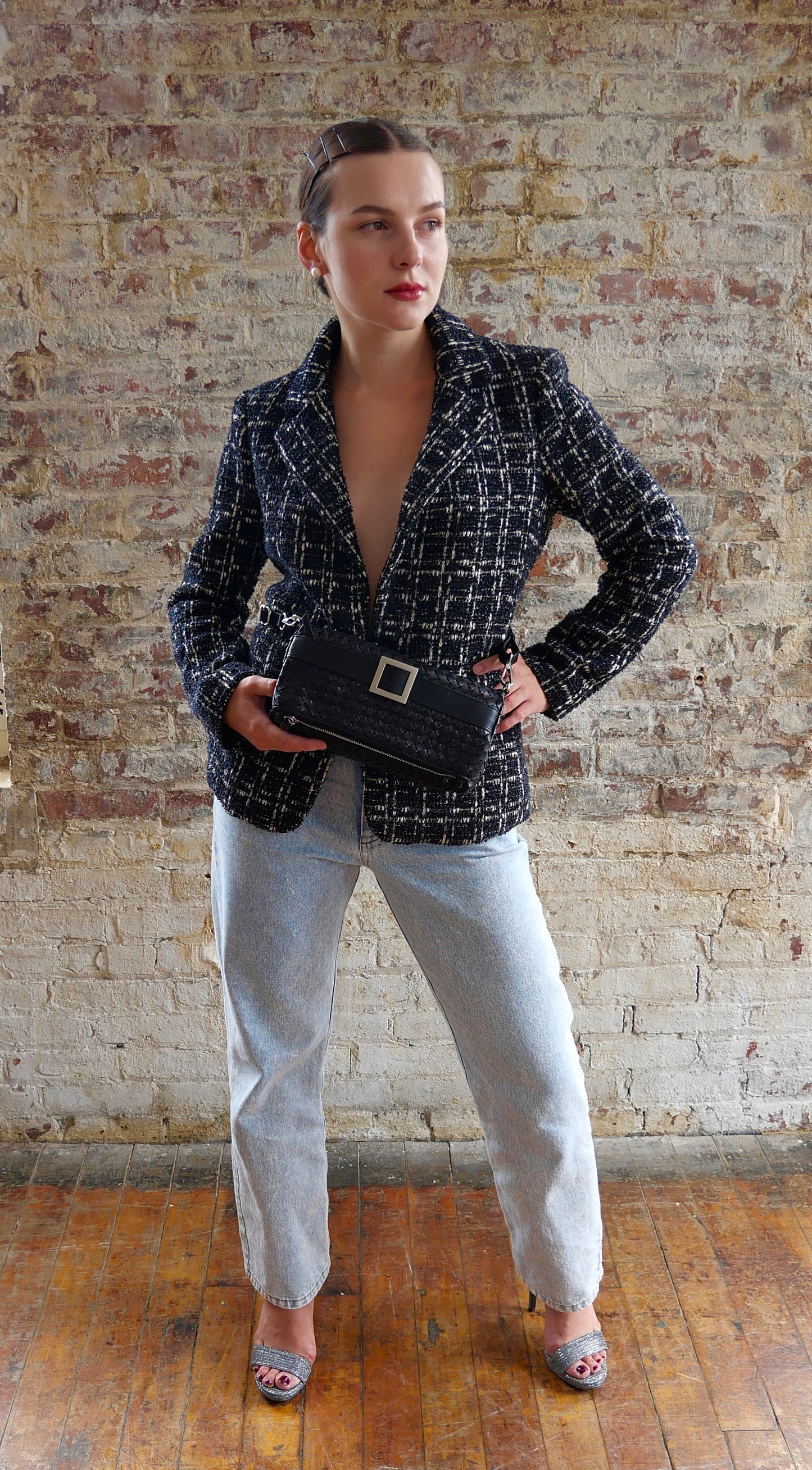 The Quintessential bag in charcoal black