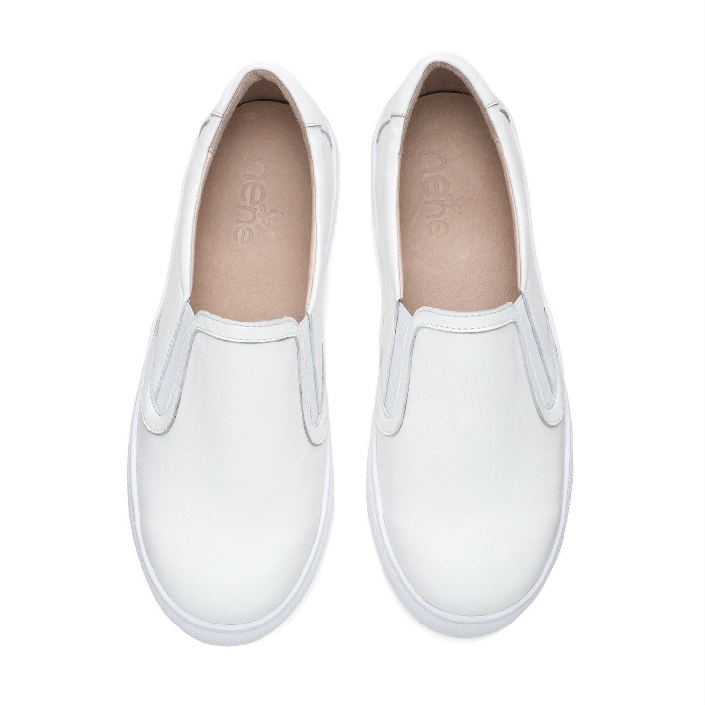 Slip-on Sneakers in powder white