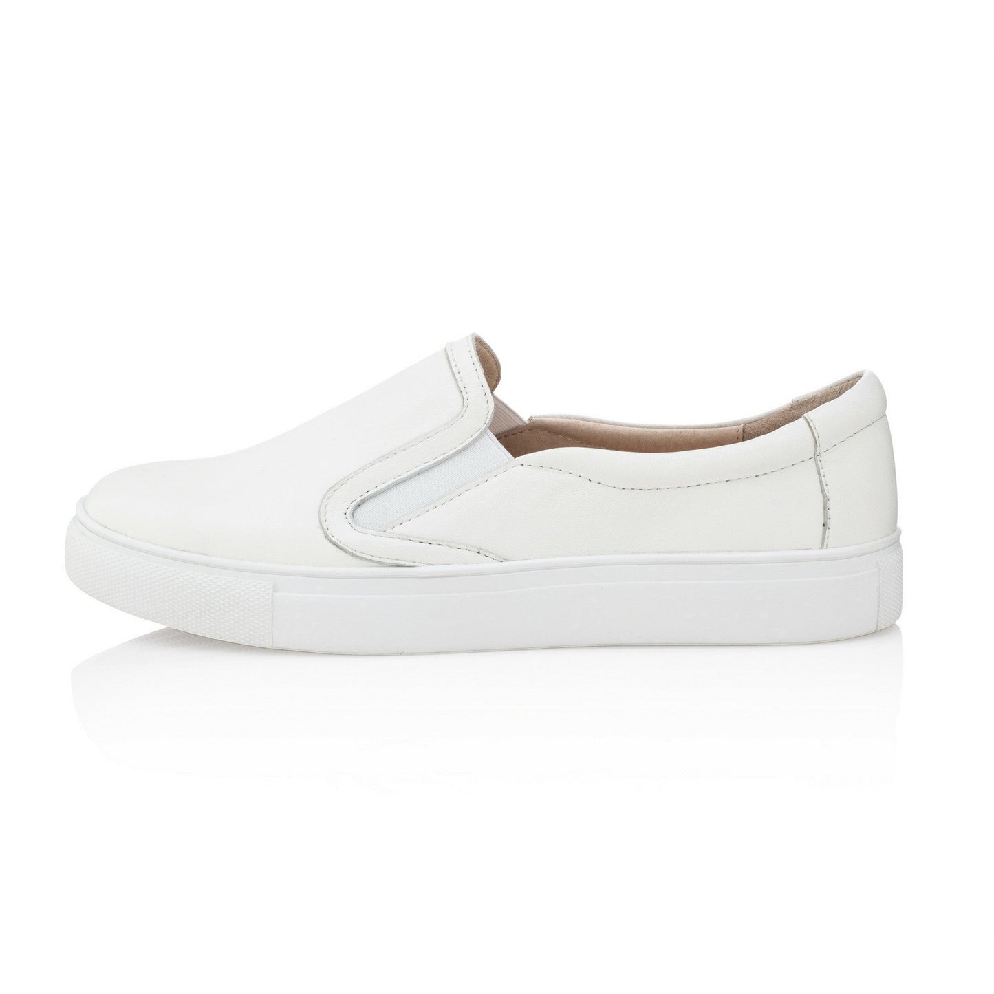 Slip-on Sneakers in powder white