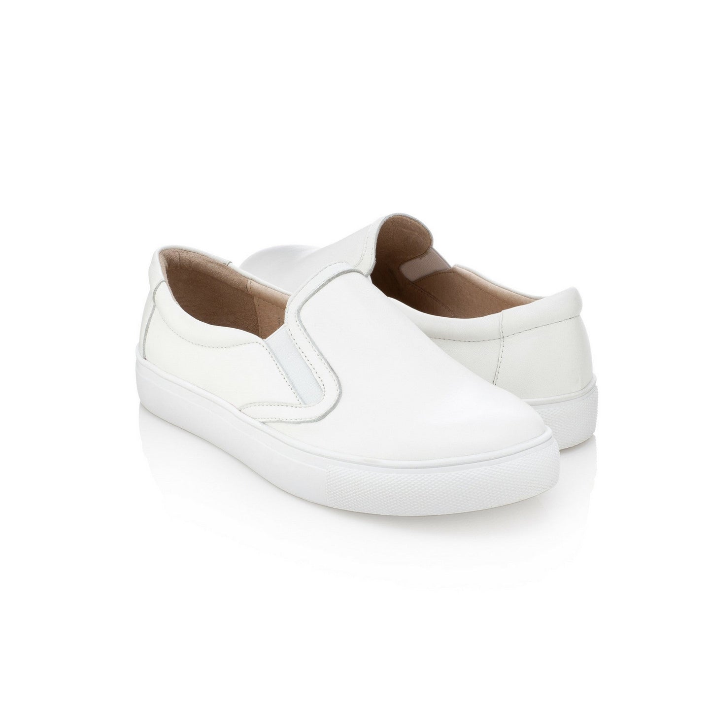 Slip-on Sneakers in powder white
